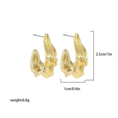 Showlu Fashion Store 0 Chic Exaggerate Big Waterdrop Drop Earrings for Women Dupes Chunky Teardrop Stainless Steel Gold Plated Statement Ear Jewelry