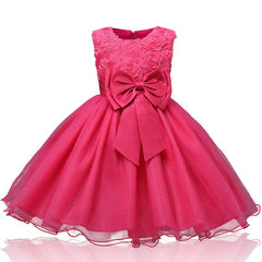 Showlu Fashion Store 0 Children Luxury Party Formal Dress For Wedding Birthday Kids Christmas Ceremonies Dresses For Girls Lace Tutu Flower Girls Dress