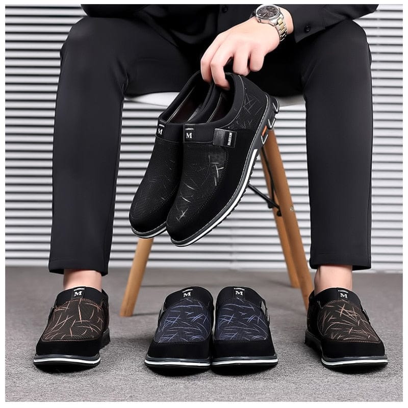 Showlu Fashion Store 0 Classic Casual Men's Leather Shoes Slip-On Loafers for Men Business Moccasins Office Men Work Flats Trend Driving Shoes Big Size