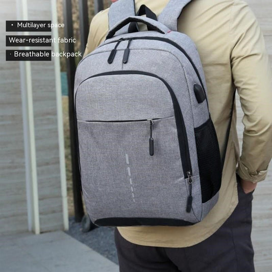 Showlu Fashion Store 0 CrossBorder Mens BackPack LOGO LargeCapacity Simple Fashion Travel Female Student ComputerBag