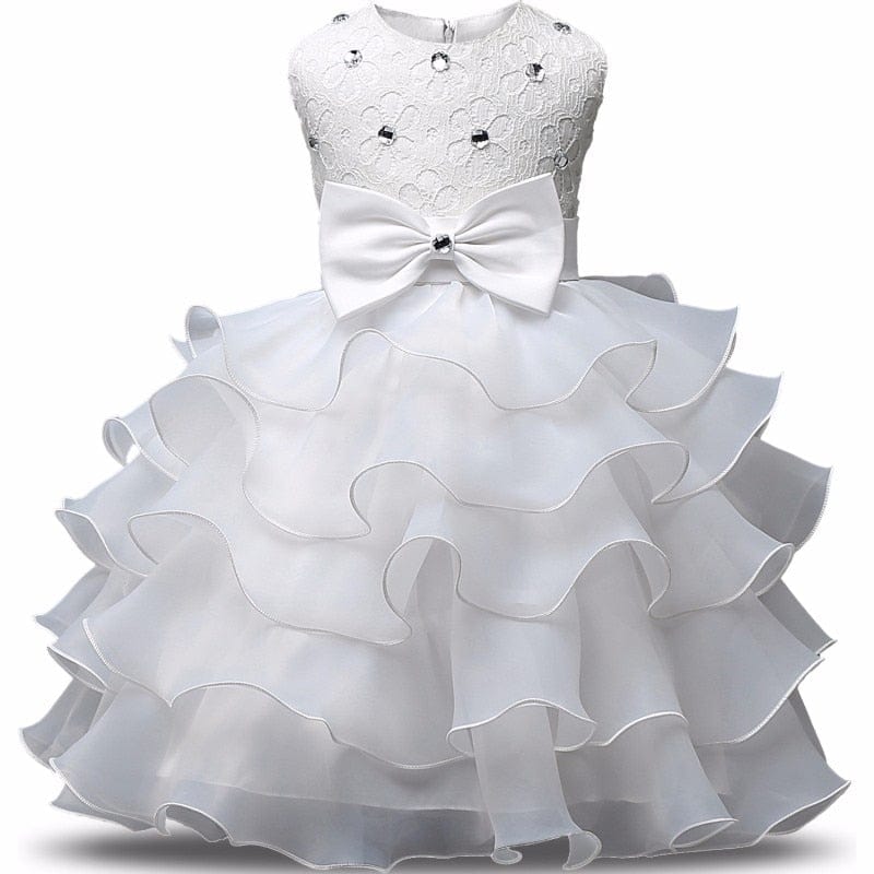 Showlu Fashion Store 0 crystal top 1 / 3T Children Luxury Party Formal Dress For Wedding Birthday Kids Christmas Ceremonies Dresses For Girls Lace Tutu Flower Girls Dress