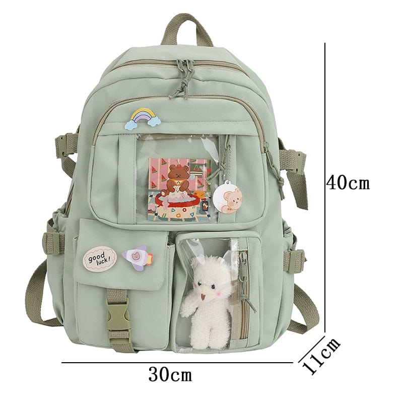 Showlu Fashion Store 0 Cute Women Backpacks Waterproof Multi-Pocket Nylon School Backpack for Student Female Girls Kawaii Laptop Book Pack Mochilas