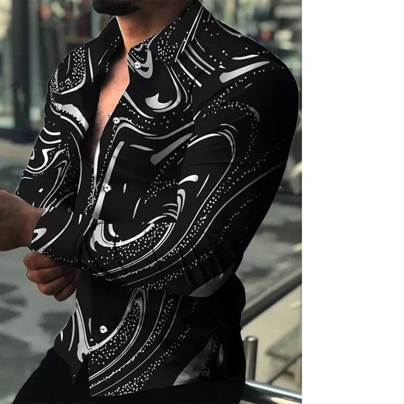 Showlu Fashion Store 0 CX-15 / XL Bust 115cm / China Summer Men's Shirt Long Sleeve S-4XL Fashion HD 3D Printed Lapel Single Breasted Cardigan Hawaiian Casual Men's Shirt 2023