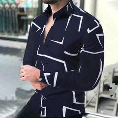 Showlu Fashion Store 0 CX506 / M Bust 105cm / China Summer Men's Shirt Long Sleeve S-4XL Fashion HD 3D Printed Lapel Single Breasted Cardigan Hawaiian Casual Men's Shirt 2023