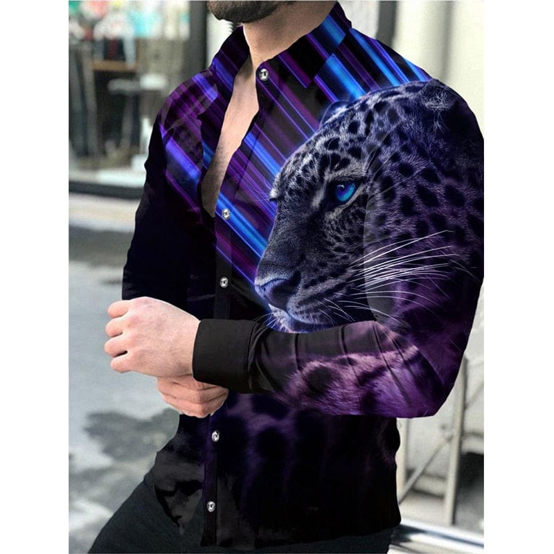 Showlu Fashion Store 0 CX507 / L Bust 110cm / China Summer Men's Shirt Long Sleeve S-4XL Fashion HD 3D Printed Lapel Single Breasted Cardigan Hawaiian Casual Men's Shirt 2023