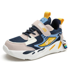 Showlu Fashion Store 0 Dark Blue / 28 Kid Sneakers Sport Shoes for Boys Fashion Leather Children Breathable Mesh Comfort Shoes Casual Walking Outdoor Running Shoes