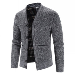 Showlu Fashion Store 0 Dark gray / M New Sweaters Coats Men Winter Thicker Knitted Cardigan Sweatercoats Slim Fit Mens Knit Warm Sweater Jackets Men Knit Clothes