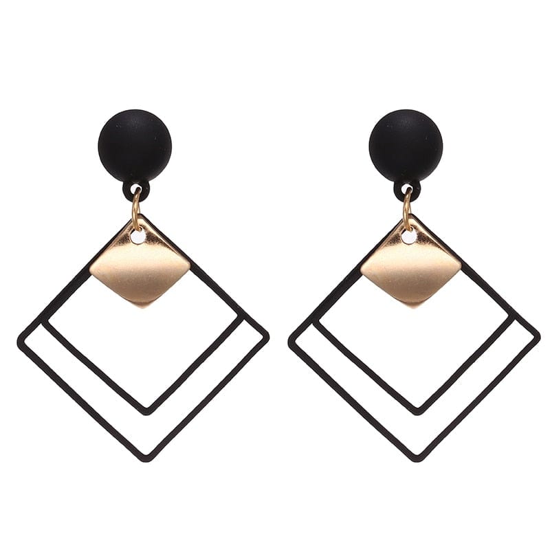 Showlu Fashion Store 0 e914hei 2020 Korean Long Statement Geometric Triangle Tassel Dangle Drop Earrings For Women Earrings Fashion Jewelry Oorbellen Brincos