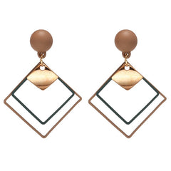 Showlu Fashion Store 0 e914lv 2020 Korean Long Statement Geometric Triangle Tassel Dangle Drop Earrings For Women Earrings Fashion Jewelry Oorbellen Brincos