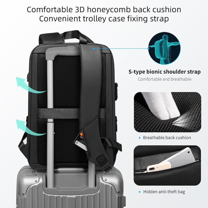 Showlu Fashion Store 0 Fenruien Brand Laptop Backpack Anti-theft Waterproof School Backpacks USB Charging Men Business Travel Bag Backpack New Design