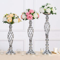 Showlu Fashion Store 0 Flowers Metal Candle Holders Wedding Metal Flower Centerpiece Flower Rack Flowers Vases Candlestick Table Stand Home Party Decor