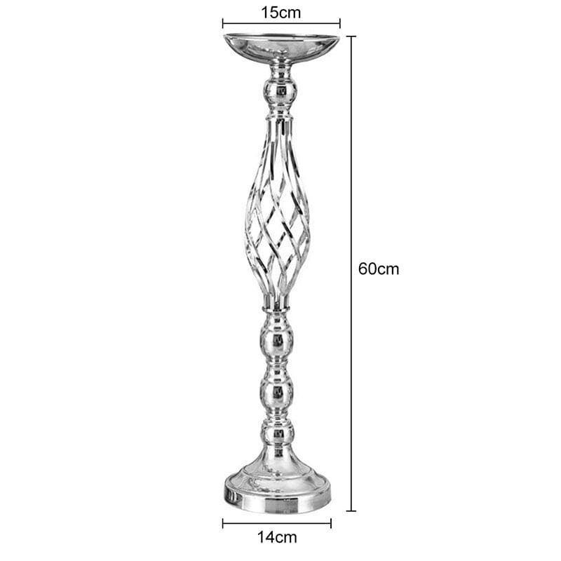 Showlu Fashion Store 0 Flowers Metal Candle Holders Wedding Metal Flower Centerpiece Flower Rack Flowers Vases Candlestick Table Stand Home Party Decor