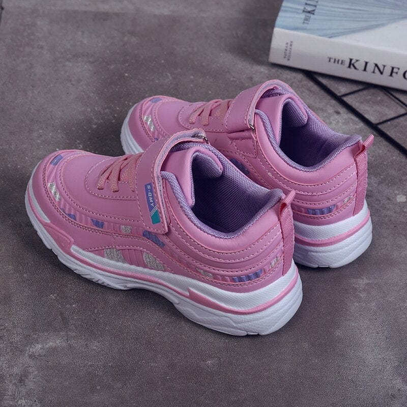 Showlu Fashion Store 0 Girls Sport Shoes Waterproof Running Shoes Kids Sneakers Tenis Infantil Pink Breathable Antislip Children Shoes Chaussure Enfant