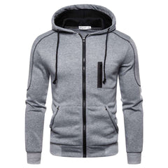 Showlu Fashion Store 0 Gray / S Men's Hoodie Black White Army Green Red Hooded Color Block Fleece Cool Casual Winter Clothing Apparel Hoodies Sweatshirts