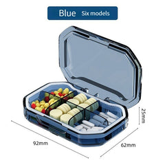 Showlu Fashion Store 0 Green 6 Grids Pill Storage Box Travel Medicines Storage Box Drug Separation Mini Portable Organizer Container With Seal Ring