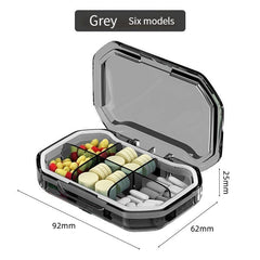 Showlu Fashion Store 0 Green 6 Grids Pill Storage Box Travel Medicines Storage Box Drug Separation Mini Portable Organizer Container With Seal Ring