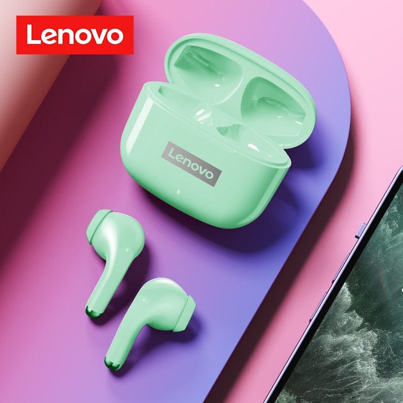 Showlu Fashion Store 0 Green Original Lenovo LP40 Pro TWS Earphones Wireless Bluetooth 5.1 Sport Noise Reduction Headphones Touch Control 250mAH 2022 New