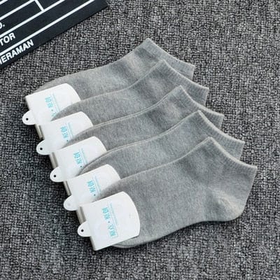 Showlu Fashion Store 0 grey 2 5Pairs Men Bamboo Fiber Autumn Winter Men Socks Breathable Cotton Sports Sock Breathable Deodorant Business Socks Size 37-45