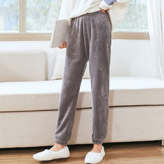 Showlu Fashion Store 0 GREY PANTS2 / Fit For 40-75KG HELIAR Women Warm 2 Piece Sets Thicken Velvet Ribbed Fleece Set Pullover And Pants Casual Pajama Sets Women Autumn Winter 2023