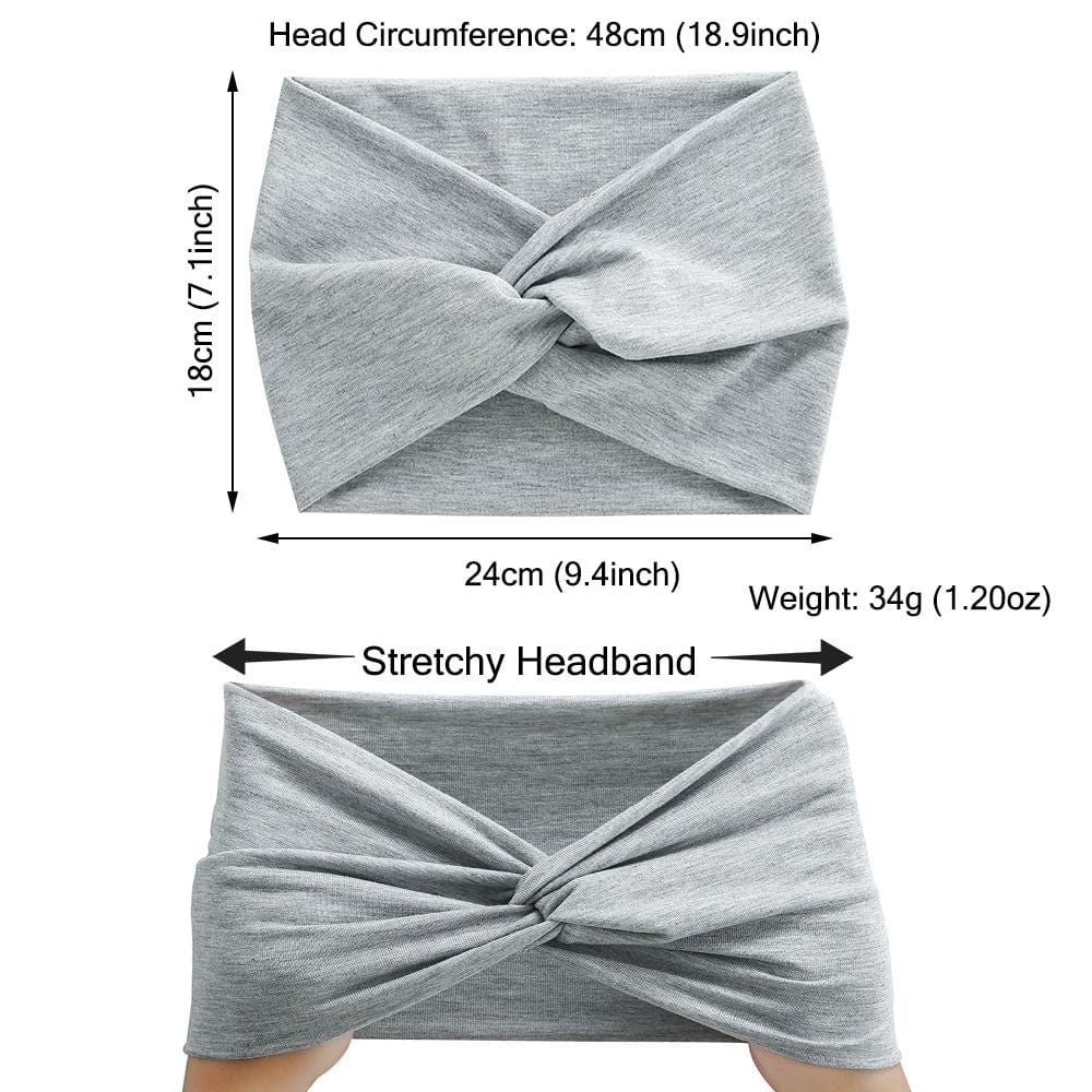 Showlu Fashion Store 0 Hair Accessories Twisted Extra Large Thick Wide Headbands Turban Workout Headband Head Wraps for Women