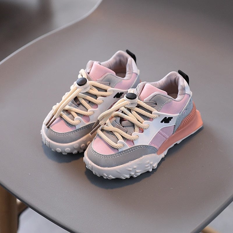 Showlu Fashion Store 0 HE-pink leather / 21 Children Spring Autumn Sneakers Boys Breathable Comfortable Running Shoes Girls Fashion Sports Casual Sneakers Baby Soft Shoes