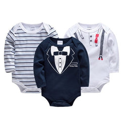 Showlu Fashion Store 0 HY2070 / 9-12M Kavkas Baby Boys Girls Bodysuit 6 PCS 3 PCS Long Sleeve 100% Cotton Baby Clothes 0-12 months Newborn body bebe Jumpsuit Clothing