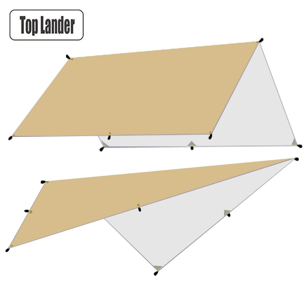 Showlu Fashion Store 0 Khaki / China / 3x3m 5x3m 4x3m 3x3m Awning Waterproof Tarp Tent Shade Ultralight Garden Canopy Sunshade Outdoor Camping Tourist Beach Sun Shelter