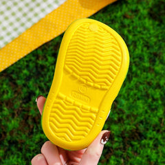 Showlu Fashion Store 0 Kids Sandals Hole Children's Shoes Slippers Soft Anti-Skid Cartoon DIY Design Hole Baby Shoes Sandy Beach For Boys Girls