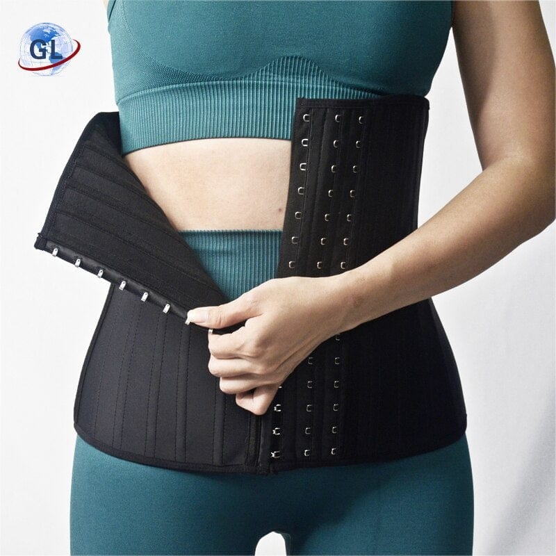 Showlu Fashion Store 0 Latex Shaping Belt Lengthened Buckle Rubber Waist Seal  3-Breasted High-Quality Body  Clothes