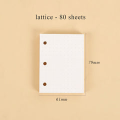 Showlu Fashion Store 0 lattice 80sheets / mini JIANWU Creative Cute Transparent 3 ring Mini Loose-leaf Hand Book Student Portable Notebook ring binder Kawaii School Supplies