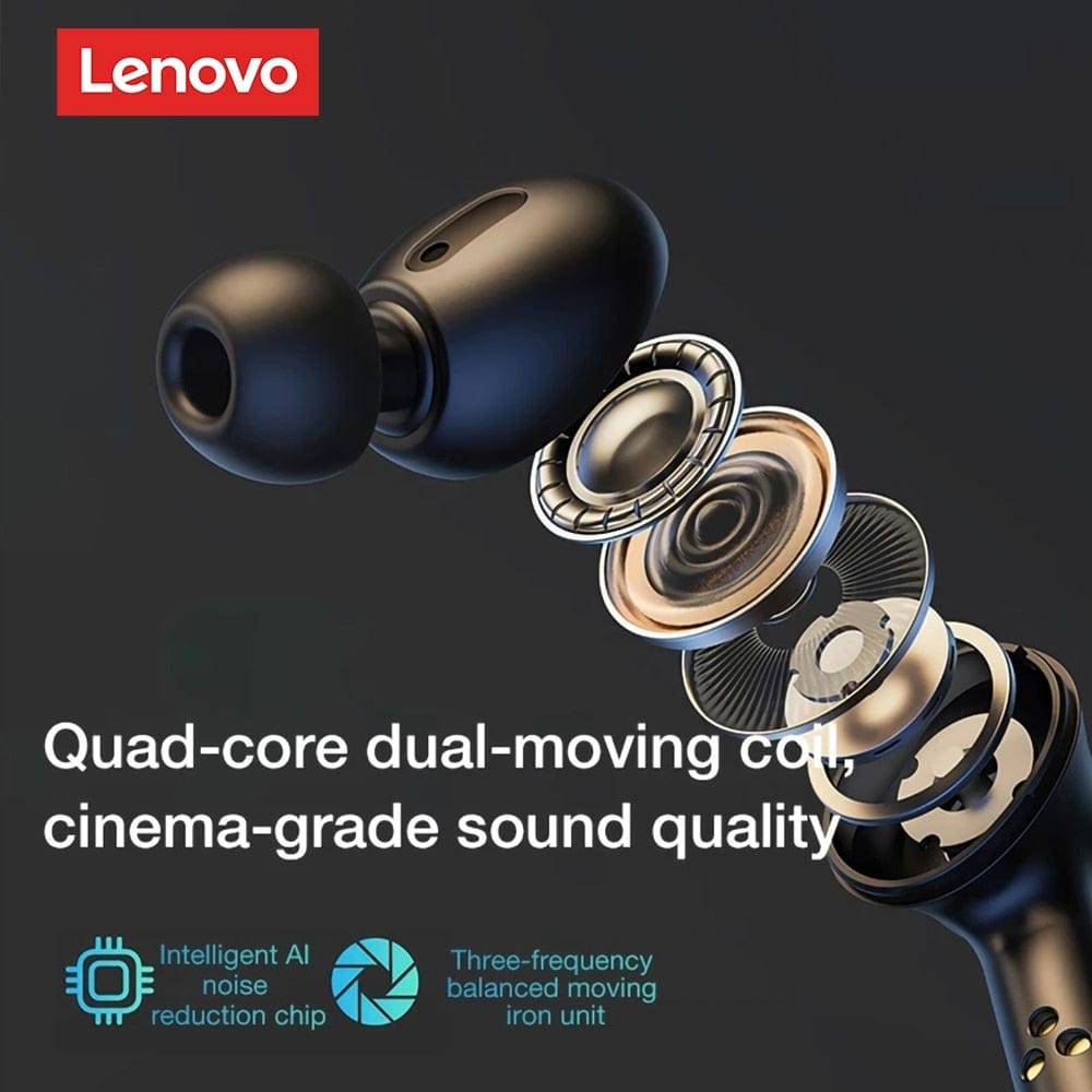 Showlu Fashion Store 0 Lenovo LP3 Pro Earphones TWS Bluetooth 5.0 Wireless HIFI Music Headset Display 1200mAh Battery Headphones Gaming Earbuds