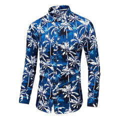 Showlu Fashion Store 0 LIFENWENNA 6XL 7XL Shirt Men New Autumn Personality Printed Long Sleeve Shirts Mens Casual Plus Size Flower Beach Hawaiian Shirt