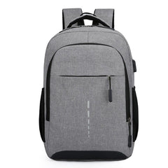 Showlu Fashion Store 0 Light Grey CrossBorder Mens BackPack LOGO LargeCapacity Simple Fashion Travel Female Student ComputerBag