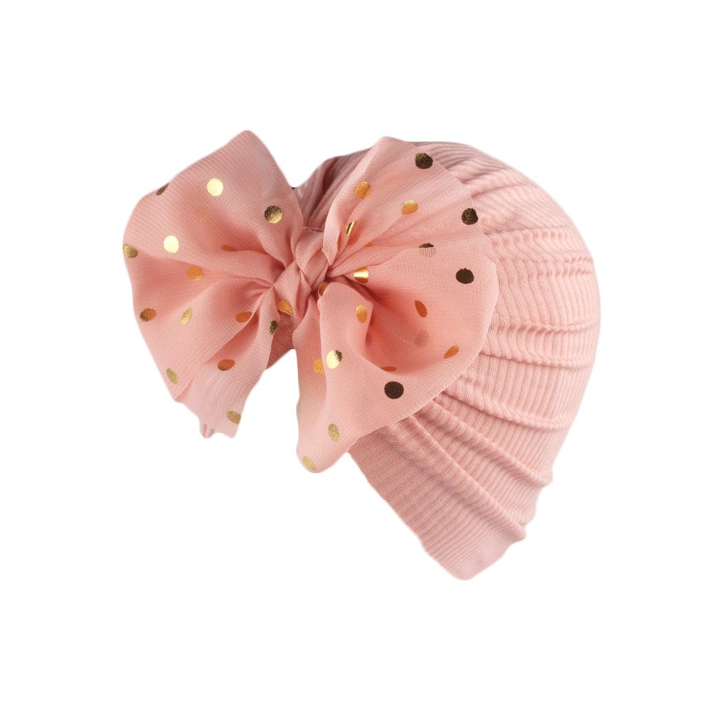 Showlu Fashion Store 0 light pink Lovely Shiny Bowknot Baby Hat Cute Solid Color Baby Girls Boys Hat Turban Soft Newborn Infant Cap Beanies Head Wraps