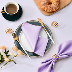 Showlu Fashion Store 0 Light Purple 50 Pcs Satin Table Napkins 12x12inches Square Dinner Napkins Washable Soft Table Napkins for Wedding Birthday Parties Decoration