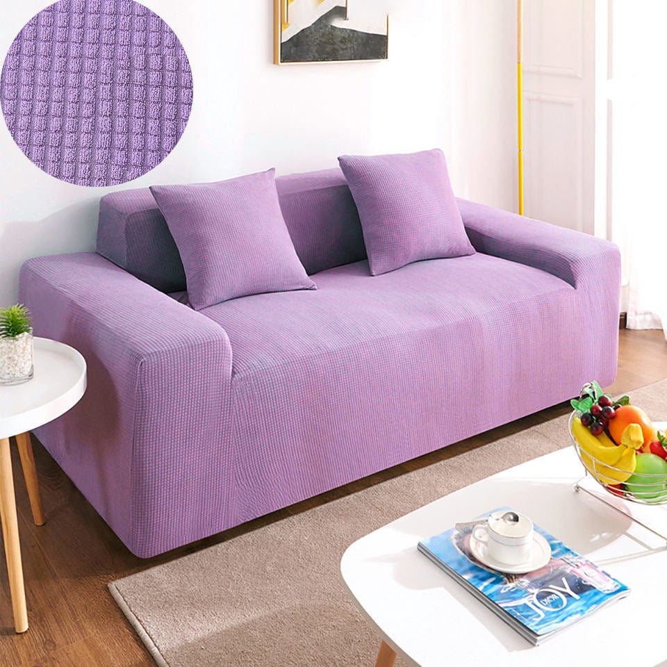 Showlu Fashion Store 0 Lilac colour / 1-Seat 90-140cm Super Soft Polar Fleece Fabric Sofa Cover Elastic Sofa Covers For Living Room Couch Covers For Sofas Corner Sofa Cover