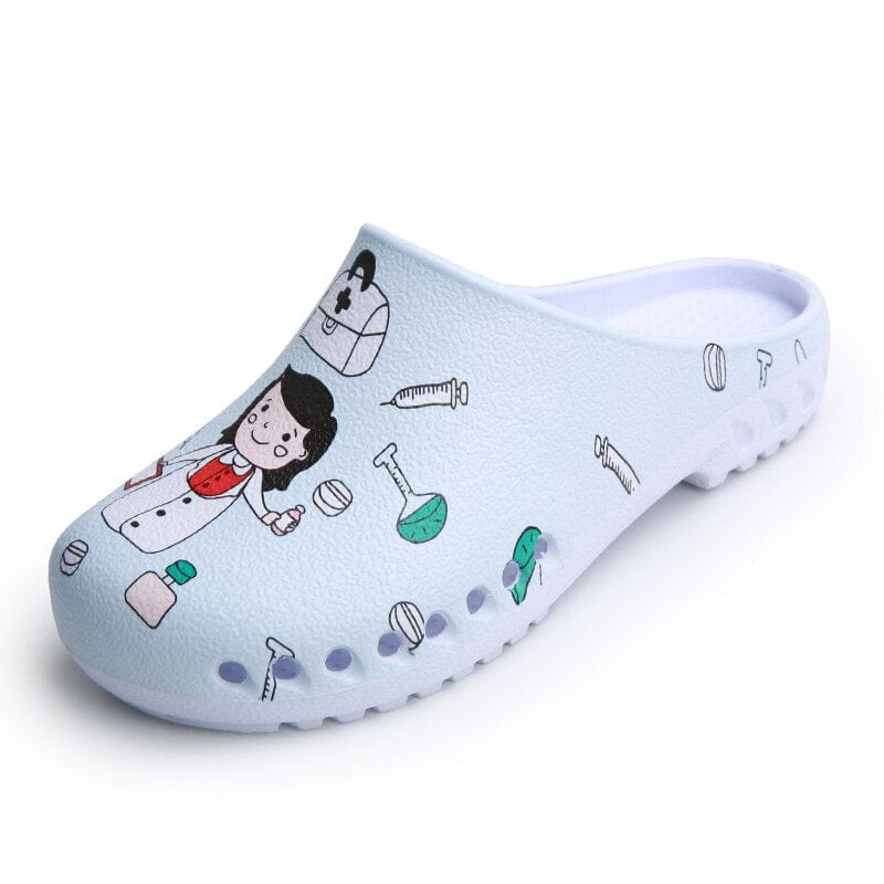 Showlu Fashion Store 0 Little Nurse Print / S(35-36) Hospital Surgical Medical Slipper Men Women Doctor EVA Anti-Slip Medica Shoes Nurse Clogs Nursing Clogs Beauty Salon Work Shoes