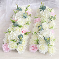 Showlu Fashion Store 0 Luxury Wedding Road Cited Flowers Rose Peony Hydrangea Mix DIY Arched Door Flower Row Window T Station Wedding Decoration