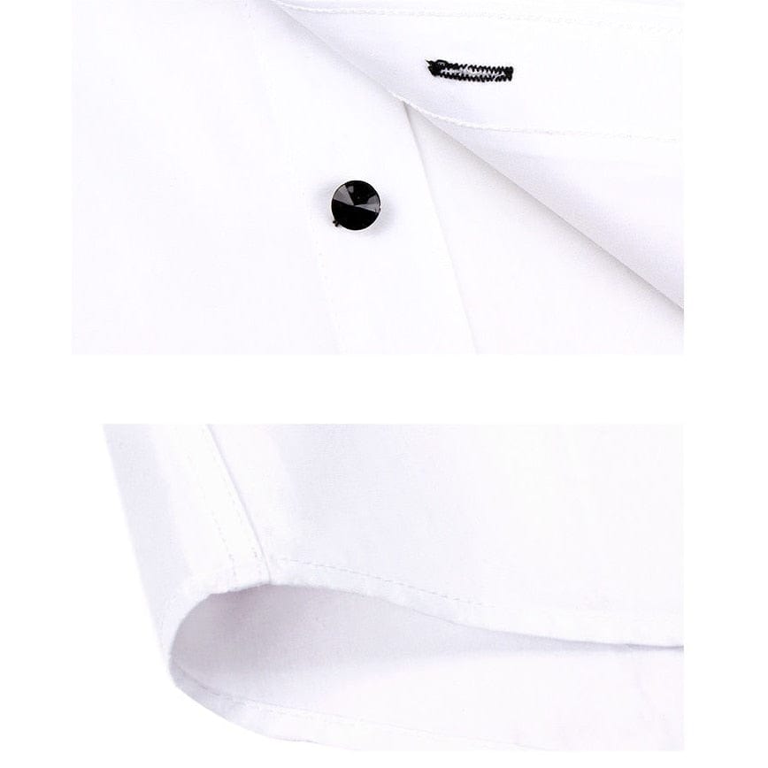 Showlu Fashion Store 0 Men&#39;s Casual Shirt Long Sleeve Korean Trends Fashion Button-down Collared Shirt Business Dress Shirts Slim Fit Designer Shirts