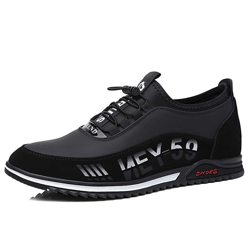 Showlu Fashion Store 0 Men PU Leather Shoes Men's Casual Shoes Breathable Lightweight Black Sneakers Outdoor Driving Shoes Mens Business Men Shoes