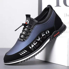 Showlu Fashion Store 0 Men PU Leather Shoes Men's Casual Shoes Breathable Lightweight Black Sneakers Outdoor Driving Shoes Mens Business Men Shoes