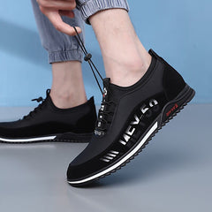 Showlu Fashion Store 0 Men PU Leather Shoes Men's Casual Shoes Breathable Lightweight Black Sneakers Outdoor Driving Shoes Mens Business Men Shoes