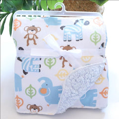 Showlu Fashion Store 0 N Baby Blankets New Thicken Double Layer Coral Fleece Infant Swaddle Bebe Envelope Wrap Owl Printed Newborn Baby Bedding Blanket