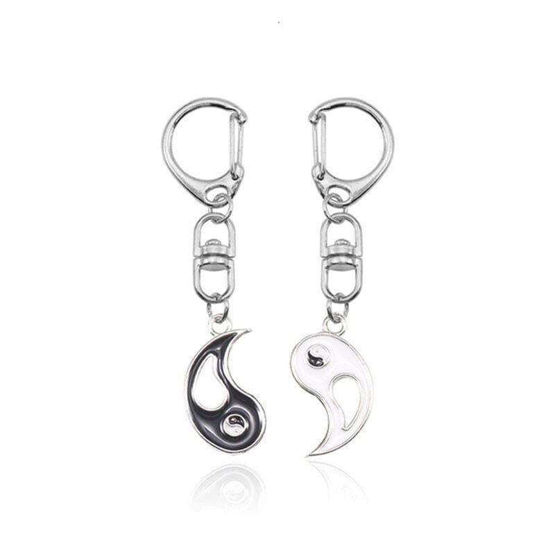 Showlu Fashion Store 0 N Hot Selling Yin And Yang Stitching Alloy Two Petals Pisces Couple Pendant Necklace Fashion Jewelry Accessories Birthday Gift