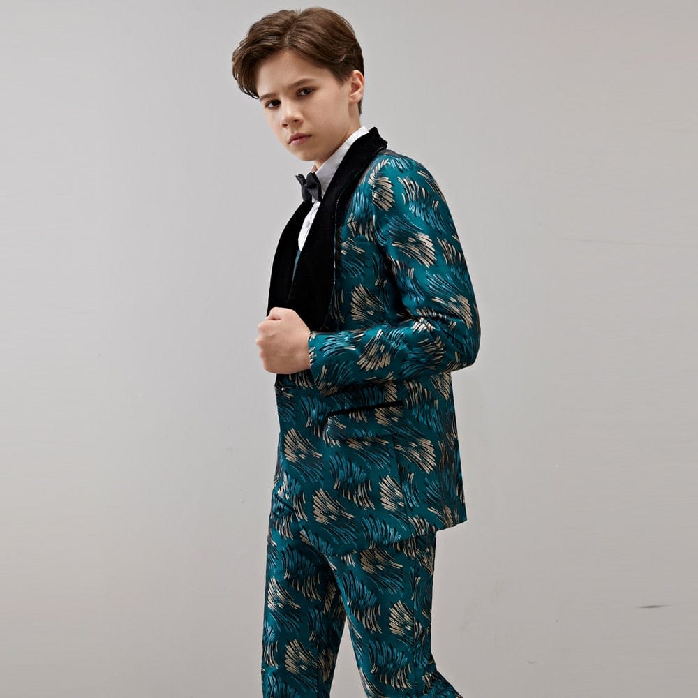 Showlu Fashion Store 0 New Kids Wedding Blazer Baby Boys Suit Jackets Formal Coat+ Pants+vest 3 Piece Boy Suits Formal for Wedding Party Boy