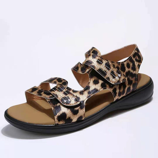 Showlu Fashion Store 0 New Women Sandals Casual Platform Shoes For Ladies Summer Fashion Beach Roman Female Design Footwear Plus Size Leopard Sandalias