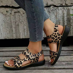 Showlu Fashion Store 0 New Women Sandals Casual Platform Shoes For Ladies Summer Fashion Beach Roman Female Design Footwear Plus Size Leopard Sandalias