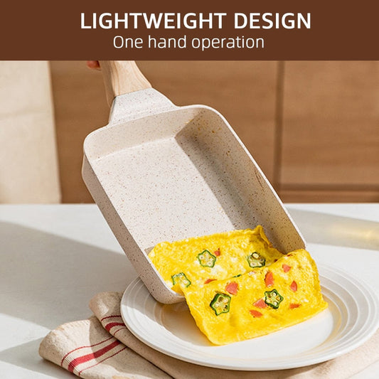 Showlu Fashion Store 0 Omelet Pan Frying Pot Thickened Nonstick Egg Pancake Steak Cooking Pan Hamburg Bread Breakfast Maker Japanese Style Cookware