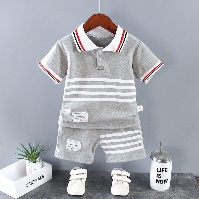 Showlu Fashion Store 0 picture color10 / 12M Baby Little Boy's Clothing Set Summer White Black Children Kid's Sport Suit Toddler Boys Formal Clothes Sets 1 2 3 4 5 Years