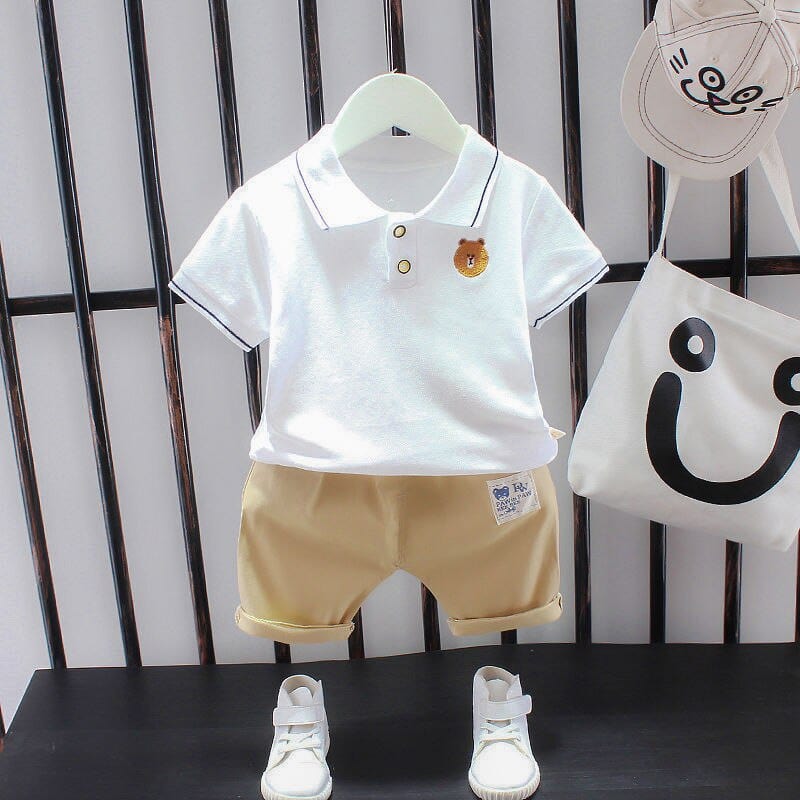 Showlu Fashion Store 0 picture color12 / 12M Baby Little Boy's Clothing Set Summer White Black Children Kid's Sport Suit Toddler Boys Formal Clothes Sets 1 2 3 4 5 Years